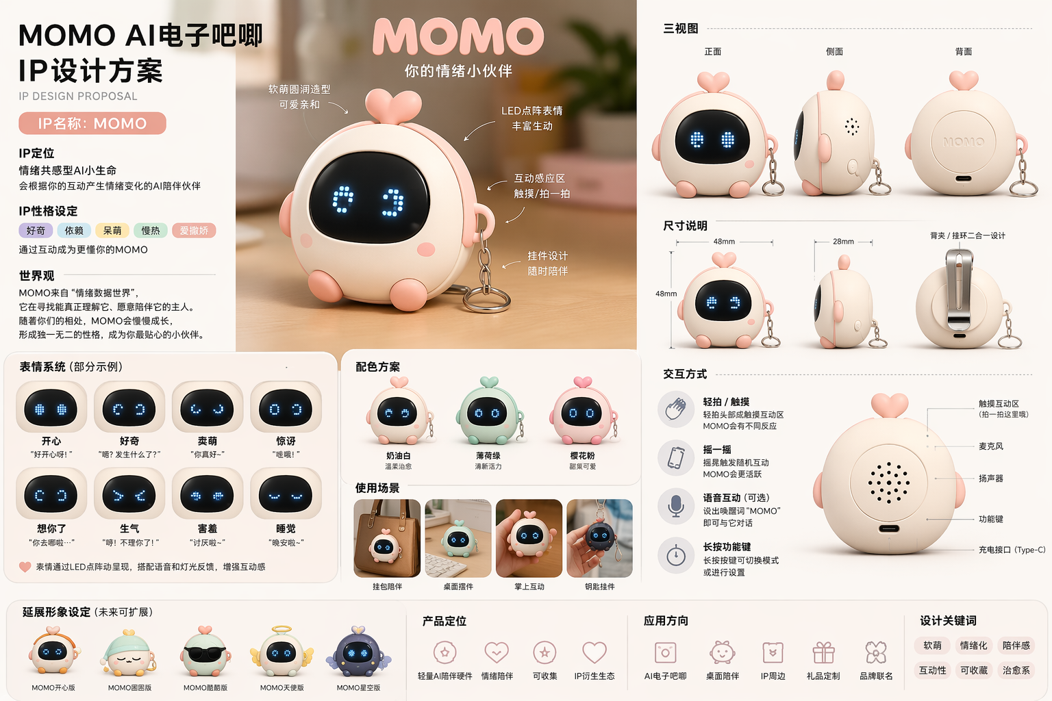 客户定制 MOMO AI 电子吧唧 IP 方案