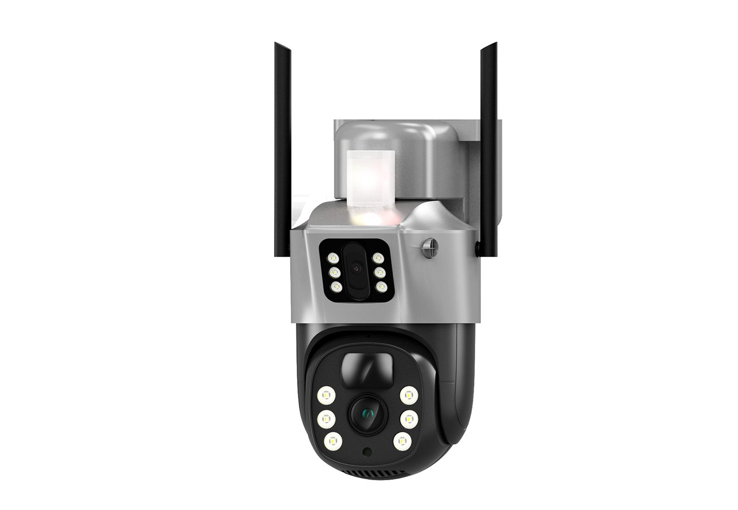 dual-lens solar monitoring camera side view
