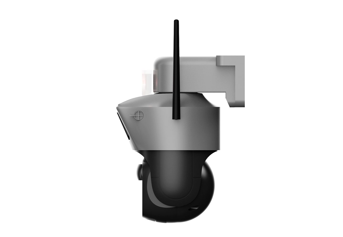 dual-lens solar camera mounting view