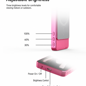 Magnetic selfie monitor wireless rear camera screen for vlogging