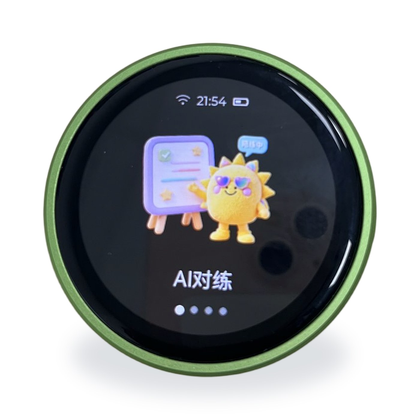 AI speaking practice device front, multilingual practice
